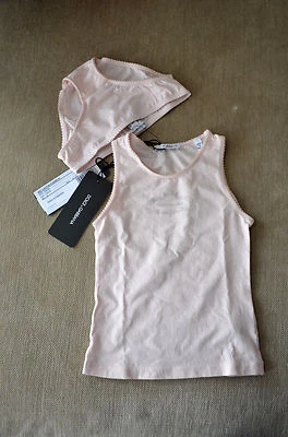 New $130 Authentic Dolce & Gabbana Girl's Light Pink T-Shirt w/Underwear (2T, 8) - Image 1 of 4
