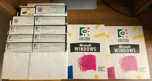 VINTAGE! Microsoft WINDOWS 3.1 for Logitech 1992 Software See photos! No mouse - Picture 1 of 8