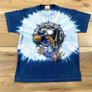 Vintage Scooby Doo Shirt Kids Size Large Tye Dye Basketball Bad To The Bone Tee - Picture 1 of 7