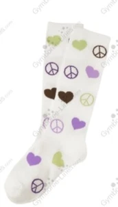 Gymboree Cowgirls At Heart Peace Knee Hi Socks Sz 8 & Up NWT - Picture 1 of 2