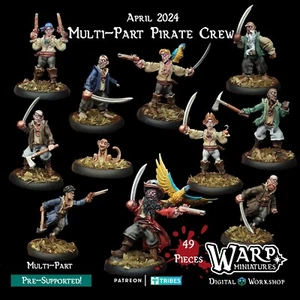 Pirate Crew (x11)/TTRPG/Dungeons and Dragons/LOTR/Wargaming/Warp Miniatures - Picture 1 of 5