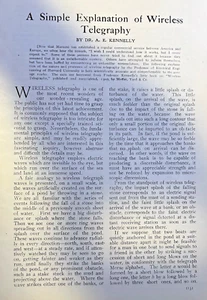1907 Semplice spiegazione di come funziona la telegrafia wireless - Foto 1 di 3