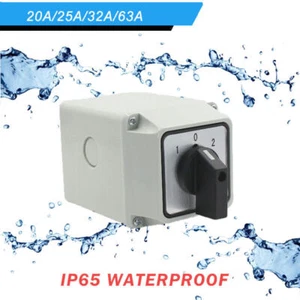 Dual Power Manueller Transferschalter für Generator Umschalter 32A/63A 380V - Bild 1 von 14