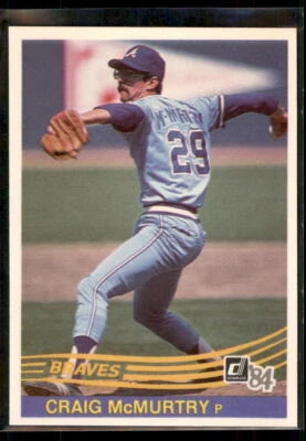 1984 Donruss Craig McMurtry RC #599 Atlanta Braves - Image 1 of 2