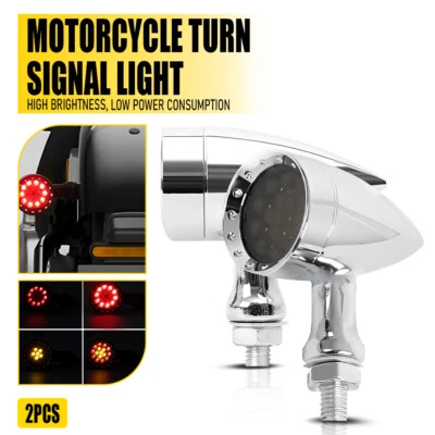 2pcs Turn Signals Lights For Honda Shadow VT ACE Aero Spirit VLX 600 750 1100 - Image 1 of 4