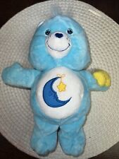 Vintage Care Bears BEDTIME BEAR Plush Stuffed 10”  Blue MOON and STAR Belly 2002