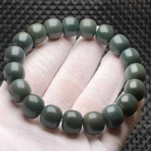 Brazalete de la suerte de 12 mm con cuentas Rudraksha para hombre Mala Buddha - Imagen 1 de 6