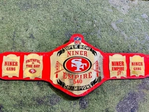 SF Niner Empire 540 San Francisco 49ers super bowl Champions Belt Adult Size 2mm - Picture 1 of 4