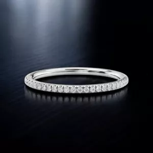 Platin 950 Lab Created Rundschliff Diamant Verlobungsband 0,20 ct zertifiziert - Bild 1 von 10
