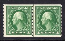 USA 1912 1¢ Vertical Guide Line Pair - OG MNH - SC# 412 - PF Cert. -Cats $260.00