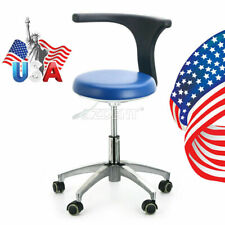 3x Dental Doctor Assistant Stool Chair Adjustable Height Mobile PU Leather