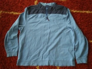 Men's Le Tigre Sweatshirt 1/4 Zip Pullover Blue Colorblock XXL - Picture 1 of 6