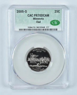 2005-S Washington State Quarter Minnesota CLAD PR70 DCAM CAC - Image 1 of 4