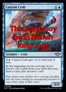 MTG 4x CANYON CRAB EXC - GRANCHIO DEL CANYON 40 - OTJ - MAGIC - Picture 1 of 1