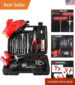 Tire Repair Kit 108 PCS Heavy Duty Tools Truck Car ATV Puncture Flat Fix Set - Picture 1 of 9