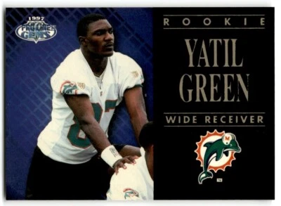 1997 Pro Line Gems Yatil Green Rookie Miami Dolphins #80 - Image 1 of 2