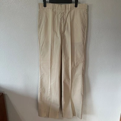 NUEVO Pantalones Orvis Caqui Frente Plano Chinos Mezcla de Algodón Pantalones Informales Talla 32x31 Foto 1 de 4