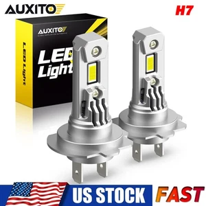 AUXITO Actualizado H7 Faro Bombilla LED 100W 20000lm 600% Más Brillante 6000K Silencioso - Imagen 1 de 15
