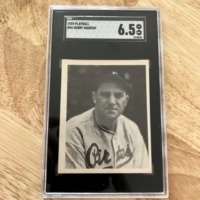 1939 Play Ball - Henry Heinie Manush #94 SGC 6.5 Pirates ⚾️ - Image 1 of 2