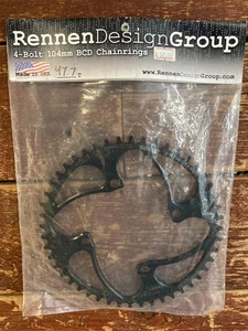 Rennen Chainring Non-threaded 4 Bolt Black  47.7 Tooth - Picture 1 of 1