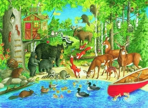 Rompecabezas Ravensburger Woodland Friends 200 piezas para niños - Cada pieza... - Imagen 1 de 6
