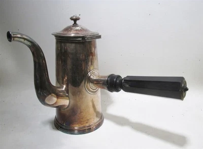 Old Christofle France Silverplate Side Stick Handle Chocolate Mocha Coffee Pot - Image 1 of 4
