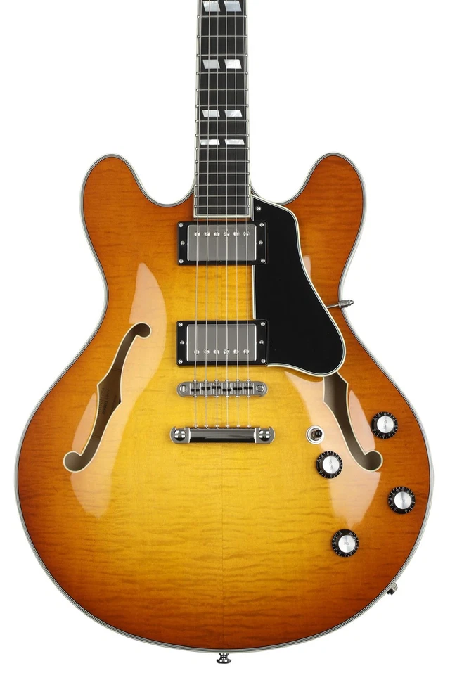 Eastman T486-GB Thinline Electric in Goldburst Hard Case Ship 278