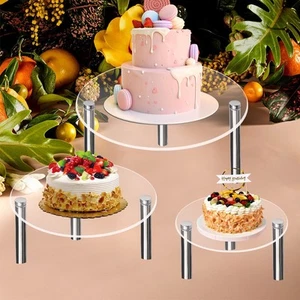 Kuchenstand Acryl Set Tisch Tortenplatte Transparent Zuhause 15–30cm Cupcake - Bild 1 von 47