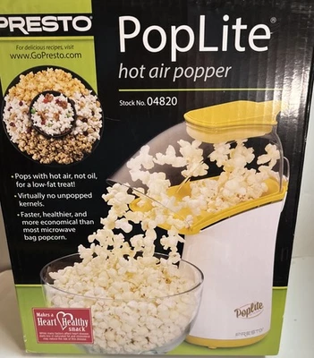 NUEVO Popper palomitas de aire caliente Presto 04820 PopLite capacidad 18 tazas (amarillo) Foto 1 de 4