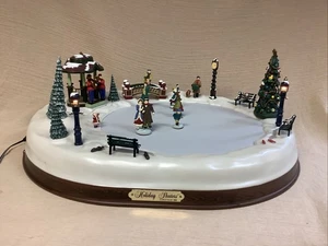 Vintage 1995 Mr. Christmas Holiday Skaters 1890 Victorian Ice Skating Rink Works - Picture 1 of 9