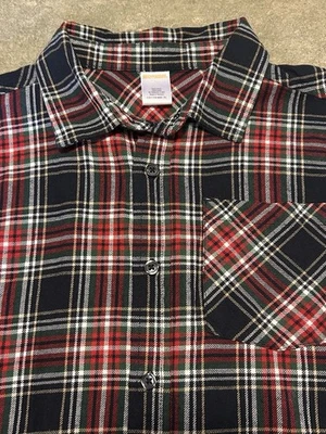 NUEVO SIN ETIQUETAS Camisa Gymboree Franela Cuadros Niños Grande Navidad Azul Marino Rojo Ligera Foto 1 de 4