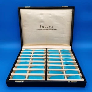 Vintage Bulova Salesman Sample / Dealer Watch Case Display - Cream Blue Black - Picture 1 of 15