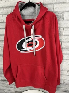 Sudadera con capucha roja parche bordado Carolina Hurricanes para hombre talla 2XL - Imagen 1 de 6