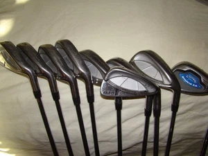 Xlnt Set Of Tommy Armour 845 Black Stripe Irons 3-9, SW Regular Flex Steel. RH - Picture 1 of 6