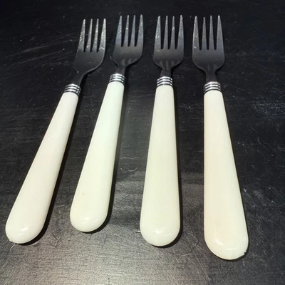 Horquillas de 4 lugares tipo Gibson Design Sensations blanco plástico inoxidable 7" Foto 1 de 4