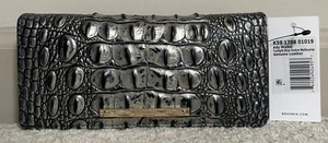 Cartera Brahmin Melbourne ADY delgada doble pliegue Lthr TWILIGHT OMBRE azul nueva con etiquetas - Imagen 1 de 11