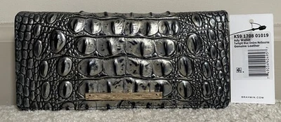 Brahmin Melbourne ADY Slim Bifold Lthr Wallet TWILIGHT BLUE OMBRE Dark Slate NWT - Image 1 of 4