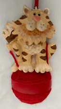 Kirt Adler 5" Lion Cat on String Ball Figurine Ornament