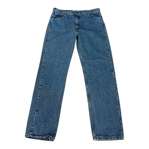VTG Levis 505 Straight Fit Jeans Men 38x32 (37x32) Blue Denim Orange Tab READ - Picture 1 of 13