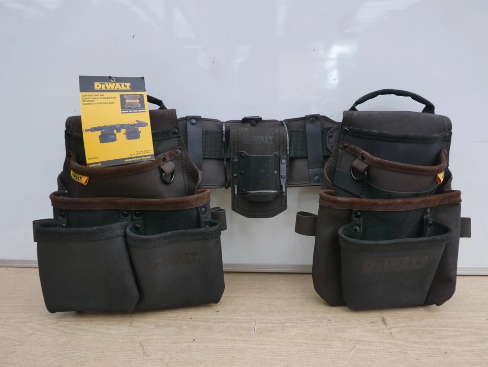 DeWALT DWST50113-1 PREMIUM NUBUCK TOP GRAIN LEATHER TOOL RIG APRON - Image 1 of 4