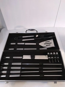 Brand New - Stainless Steel  BBQ Grill Tool Set With Aluminum Carrying Case - Picture 1 of 12