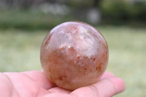 Bola tallada cuarzo fuego natural esfera cristal Reiki decoración regalo 1 pieza - Imagen 1 de 14
