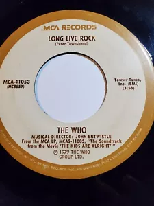 THE WHO: Long Live Rock / My Wife - 1979 - Vinyl 45 Single -VG+ F158 - Picture 1 of 1