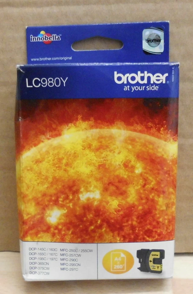 Brother LC980Y Tinte yellow für DCP 145C 195C 375C MFC 250C 255 295 CW CN 2021 - Bild 1 von 1