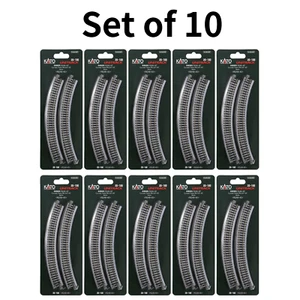KATO N Gauge Track R249-45° Curve 4pcs x10 Set 20-100 Model Train Rail - Picture 1 of 6