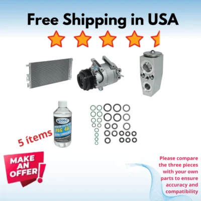 Compresor, condensador y válvula aire acondicionado apto para Chevrolet Malibu 04-06, Pontiac G6 05-06 Foto 1 de 4