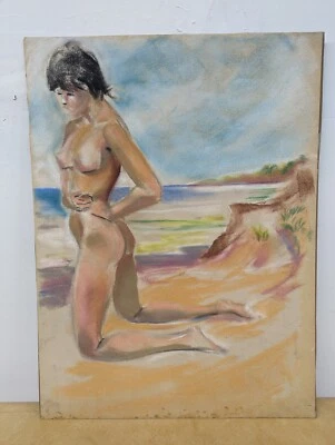 Figura de colección John Huszer 1913-83 estudio playa tiki mujer desnuda Rhode Island mcm Foto 1 de 4