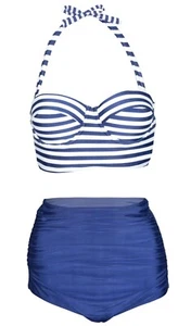 Z-17394-B22-1451/BL) CONJUNTO DE BIKINI MUJER CINTURA ALTA TALLA 40 - Imagen 1 de 1