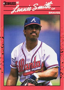 1990 - Donruss -- LONNIE SMITH -- Card # 222 - Atlanta Braves -- Baseball Card - Picture 1 of 2