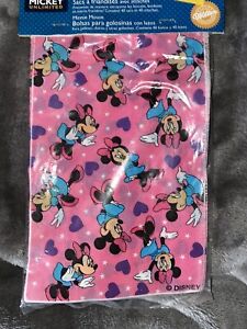 Vintage Disney Minnie Mouse Lollipop Loot Bags & Red Ties Pack of 40 SEALED